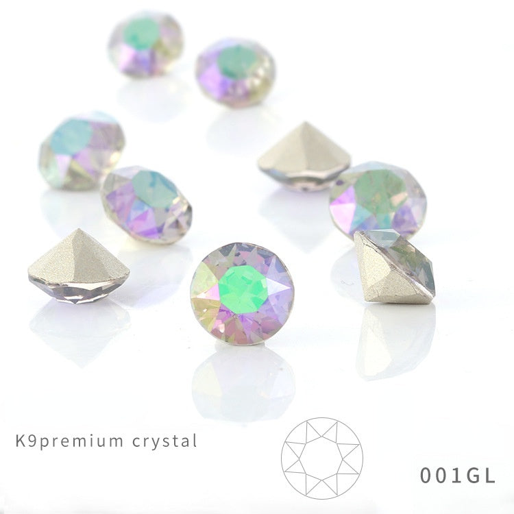 K9 Glass Crystal 4mm/5mm/6mm 10PCS Nail Art Rhinestone Crystal Diamond for Clothing Jewelry Making