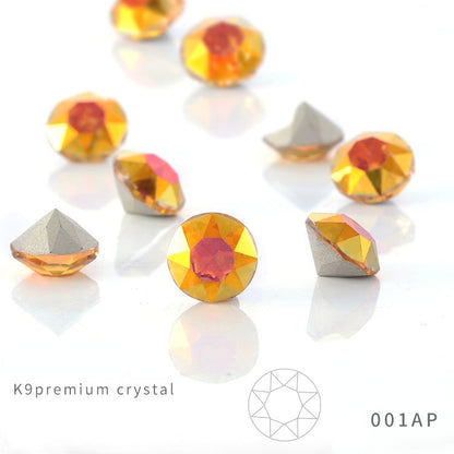 K9 Glass Crystal 4mm/5mm/6mm 10PCS Nail Art Rhinestone Crystal Diamond for Clothing Jewelry Making