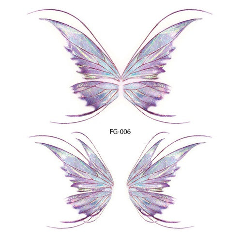 Butterfly Tattoo Sticker Waterproof Glitter Butterfly Princess Face Sticker