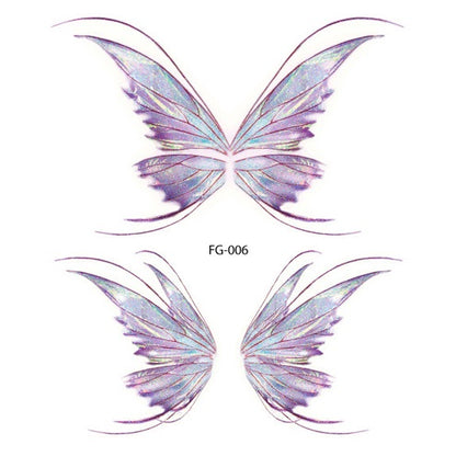 Butterfly Tattoo Sticker Waterproof Glitter Butterfly Princess Face Sticker