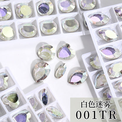 K9 Magic Mirror Series Electroplated Color High-grade Crystal Micro Pointed Bottoming Glass Nail Rhinestone Diy Phone Case Ornament Accessories