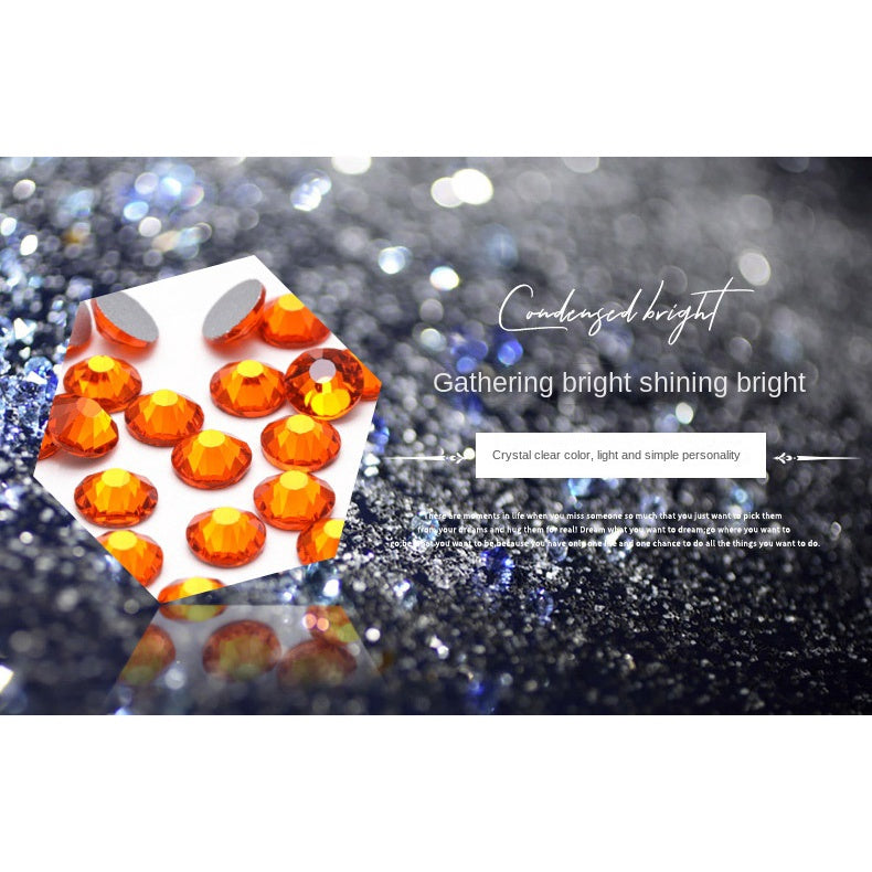 288pcs/6mm Flat Round Nail Rhinestone DIY Phone Case Accessories Rhinestone Stick Crystal