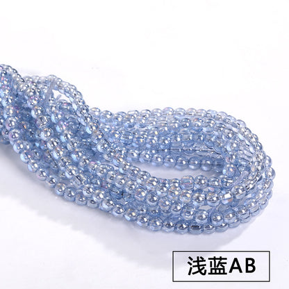 Imitation Jade Glass Bead Electroplating Beading DIY Handmade Beading Loose Bead Jewelry Accessories Accessories