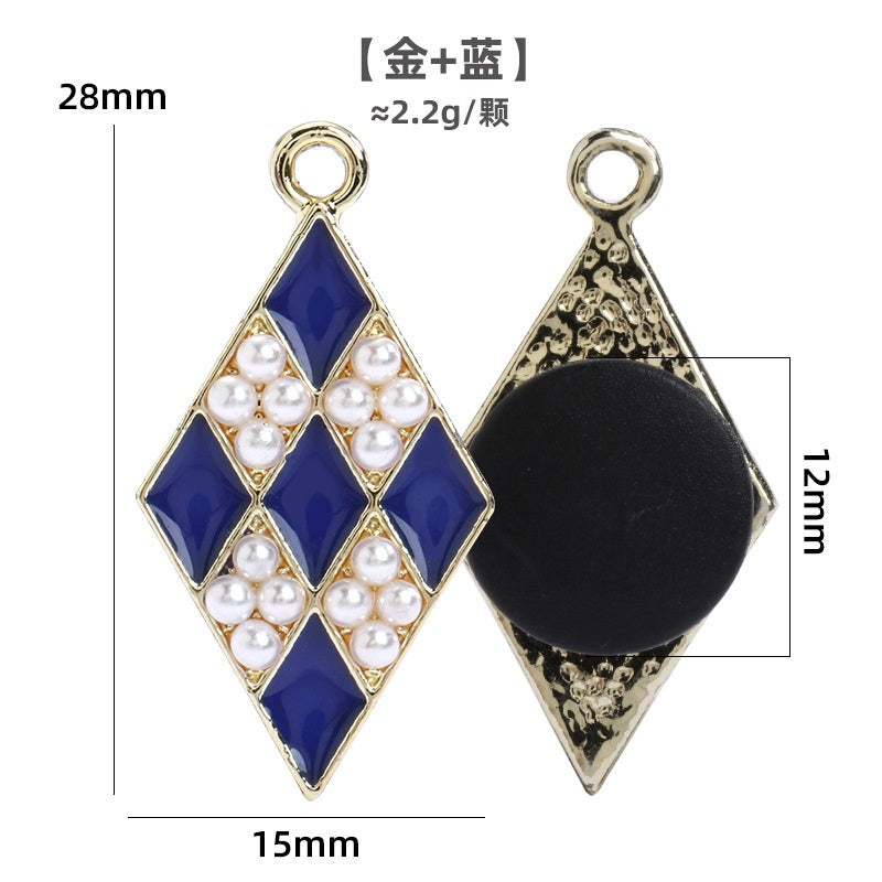 Crocs Diy Accessories Alloy Pearl Checker Series Garden Shoes Buckle Decorative Buckle