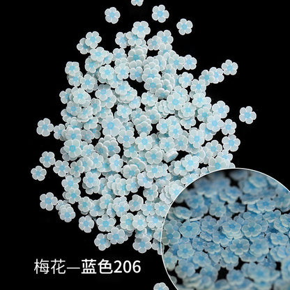 Glow-in-the-dark Polymer Clay Nail Patch Fluorescent Slice Nail Jewelry Plum Slice Diy Slime Filling Material