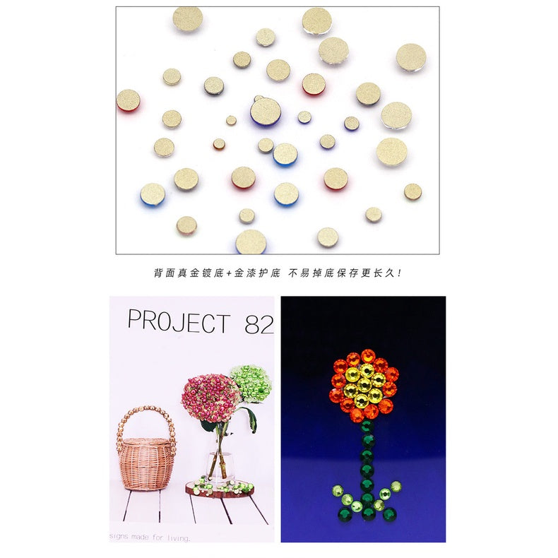 Size Size Mixed Nail Rhinestone International Trade A Flat Glass Crystal Mobile Phone Diy Stick Rhinestone Violent Bear Stick