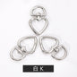 Metal Peach Heart Love Spring Buckle Keychain Dog Buckle Rope Buckle Diy Plush Doll Bag Hanging Ornament Accessories Pendant