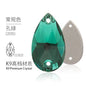 10PCS Glass Flat Seam Water Drop Hand Seam Rhinestone Super Bright AB Color Flat Seam Rhinestone