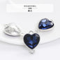 Crystal Heart Pendant Double Hole Bracelet Necklace Glass Diamond Link Piece DIY Bag Clothing Shoe Accessories