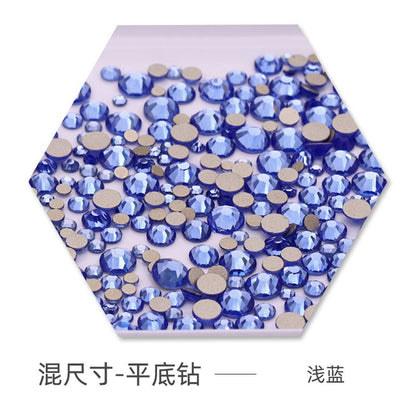 Size Size Mixed Nail Rhinestone International Trade A Flat Glass Crystal Mobile Phone Diy Stick Rhinestone Violent Bear Stick