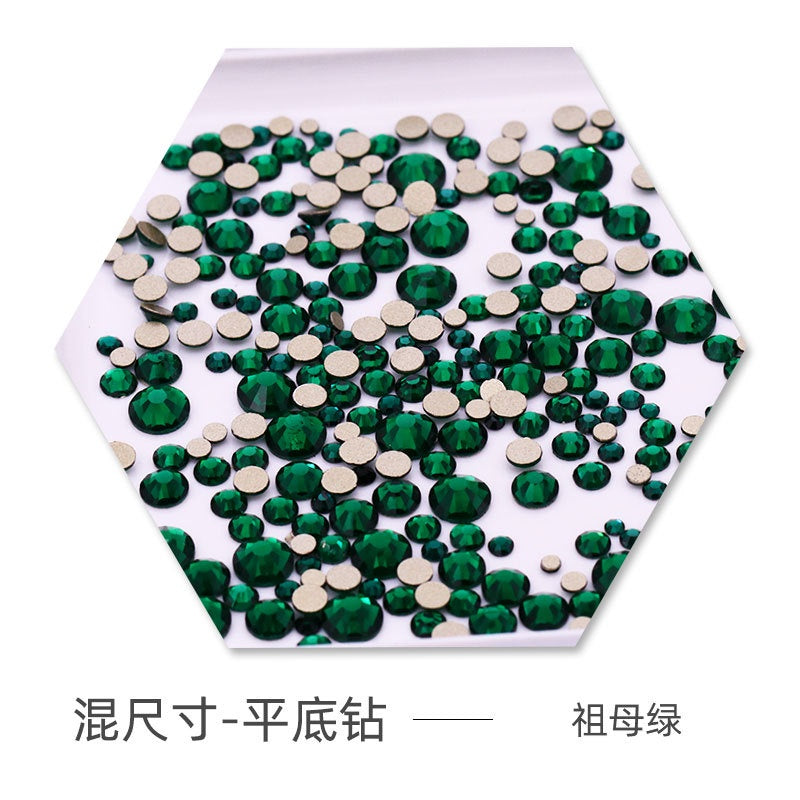 Size Size Mixed Nail Rhinestone International Trade A Flat Glass Crystal Mobile Phone Diy Stick Rhinestone Violent Bear Stick