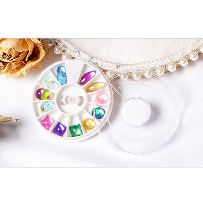 12 Rotating Circular Diamond Box Nail Art Jewelry Storage Box Jewelry Distribution Box Nail Art Diamond Transparent Tool Box