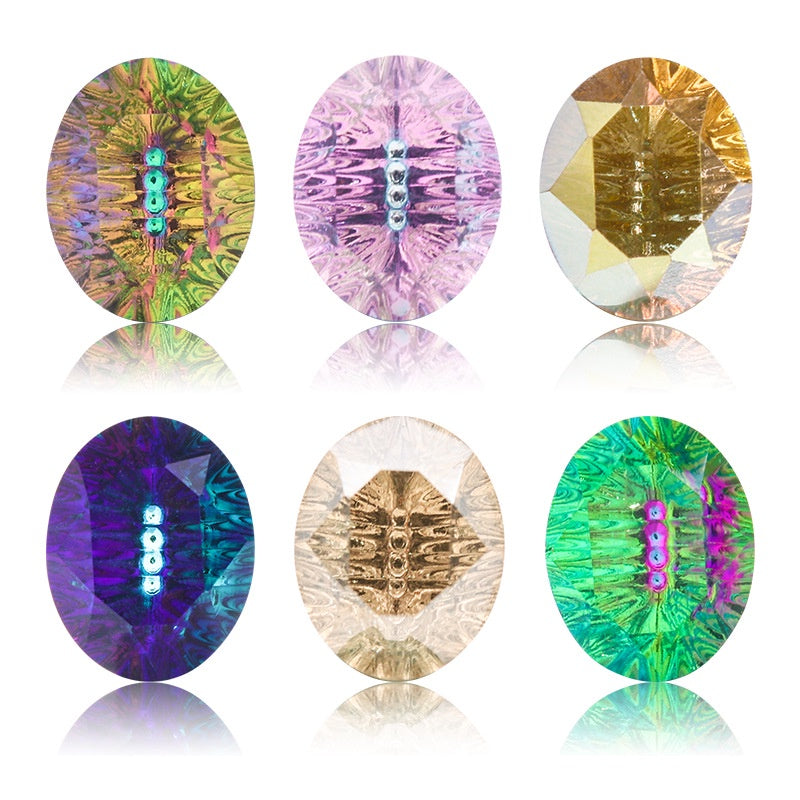 Oval Rhinestone Nail Ornament Rhinestone Crystal Glass Nail ornament DIY decorative nail accessories