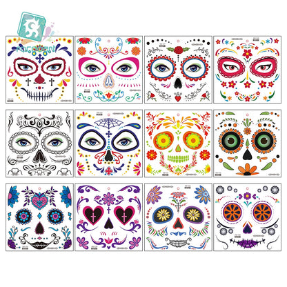 Halloween Clown Horror Mouth Tattoo Stickers, for Party Props Horror Cosplay Costume Makeup Props, for Halloween Masquerade Cosplay Party.