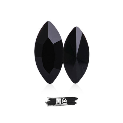5*10mm /9*18mm 10pcs Horse Eye Rhinestones Special-shaped Glass Crystal Rhinestones Diy Phone Case Perfume Holder Stick Rhinestones Ornament Accessories