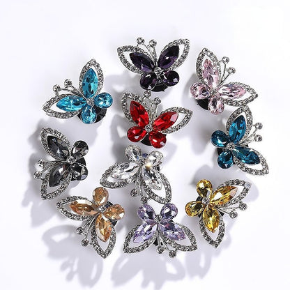 Crystal Butterfly Shoe Buckle Cross Crocs Accessories Diy Garden Shoes Shoes Flower Work Word Buckle Accessories