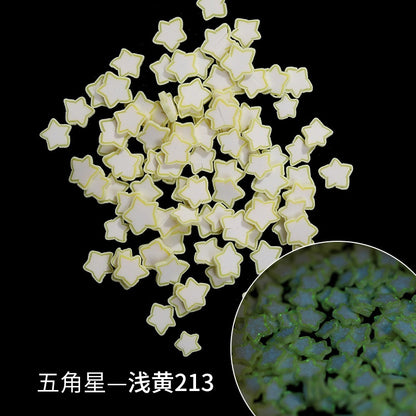 Glow-in-the-dark Polymer Clay Nail Patch Fluorescent Slice Nail Jewelry Plum Slice Diy Slime Filling Material