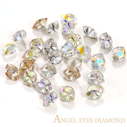 10*12mm Colored Eye Shape Crystall Diamond Charm Shiny Glass Rhinestone for Clothing Jewelry Making Accessories