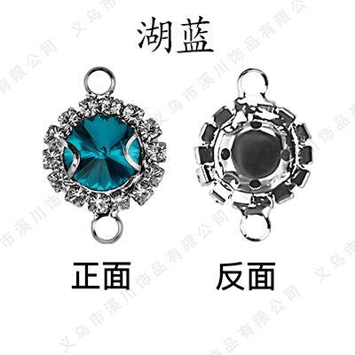 Satellite Double Ring Crystal Buckle Claw Rhinestones Encircling Edge Rhinestones Double Hanging Grab Chain Diy Headdress Accessories