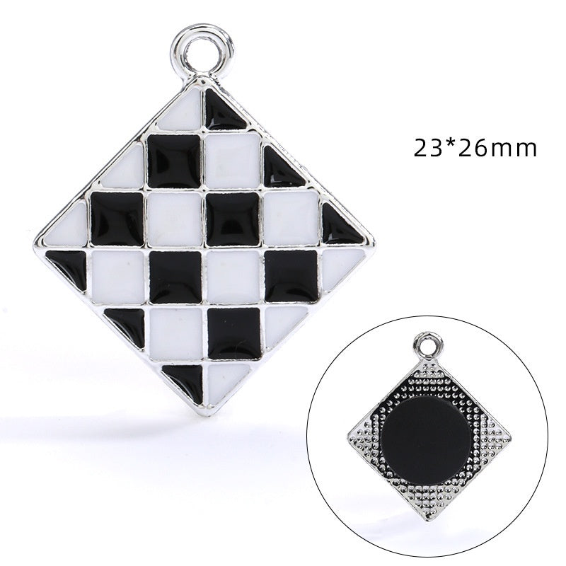 Crocs Diy Accessories Alloy Pearl Checker Series Garden Shoes Buckle Decorative Buckle
