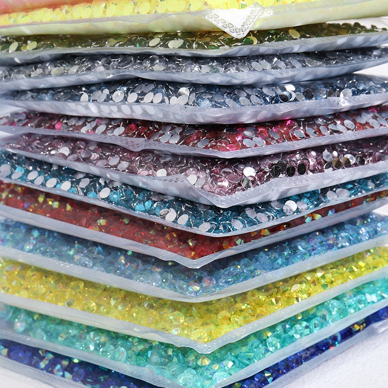 Gemstone filled 2/3/4/5/6mm Henna beads/Henna Gems/Rhinestone
