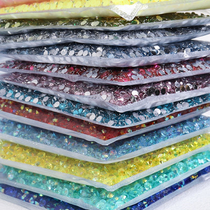 Gemstone filled 2/3/4/5/6mm Henna beads/Henna Gems/Rhinestone