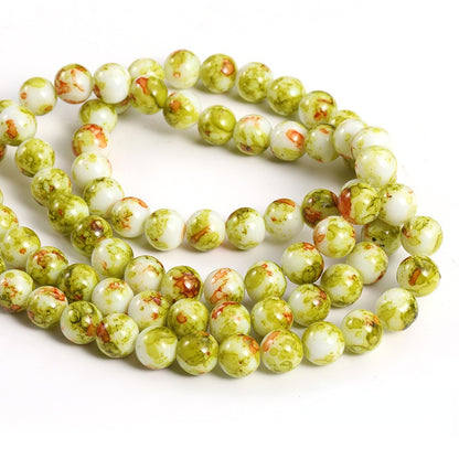10mm Ceramics Round Beads Perforated Bead Necklace Bracelet Accessories for DIY Jewelry Making