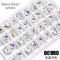 Crooked Heart Crystal Glass Diamond Heart Shaped Rhinestones Diy Jewelry Accessories Nail Sticker Crystal