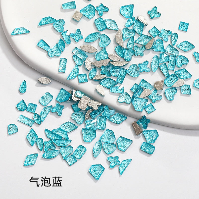 Pink Flat Rhinestone 20pcs DIY Nail Rhinestone Ins Glass Rhinestone Nail Fingertip Diamond Jewelry Mix