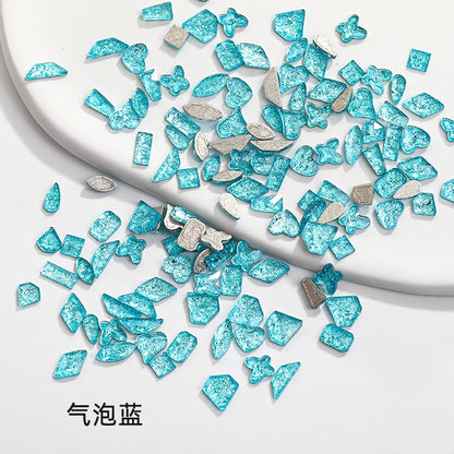 Pink Flat Rhinestone 20pcs DIY Nail Rhinestone Ins Glass Rhinestone Nail Fingertip Diamond Jewelry Mix
