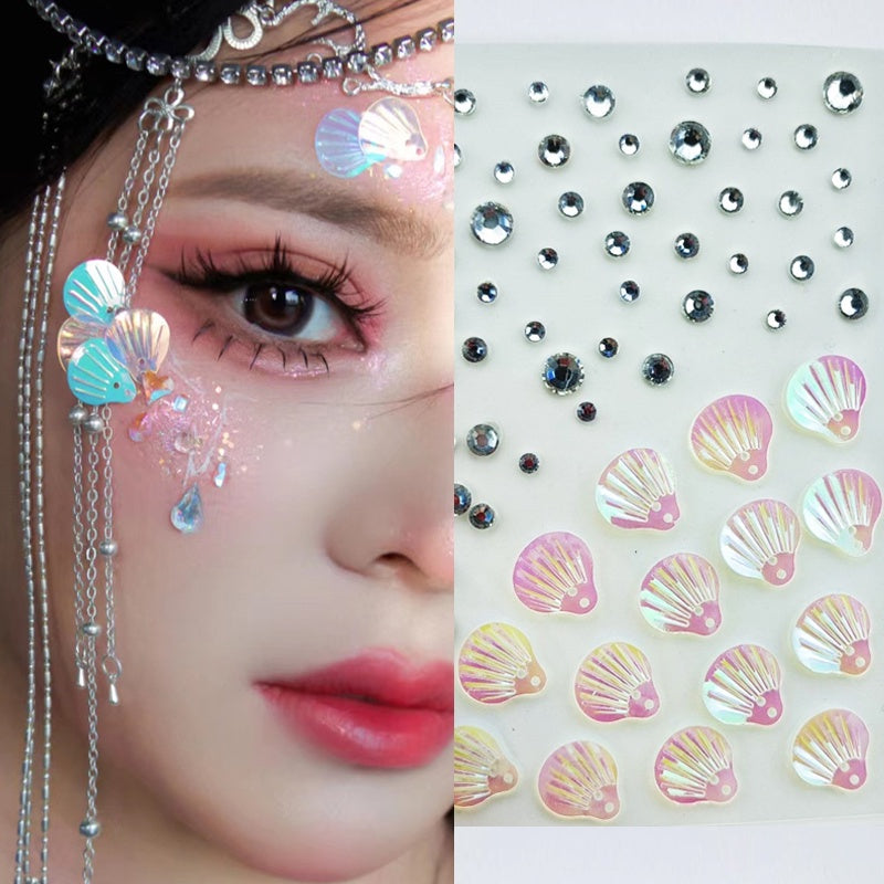 Colorful Super Shiny Rhinestone Stickers for Masquerade Parties DIY Makeup Kit