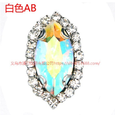 17*32mm Large size Horse Eye Claw Rhinestone Claw Rhinestone Girth Crystal Buckle Diy Headdress Accessories Shiny Rhinestone Hand Sewn Rhinestone Dress Accessories
