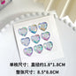 Heart Sticker Princess 3D Love Crystal Gem Sticker DIY Cup Sticker Makeup Gadget Beauty Sticker with Adhesive