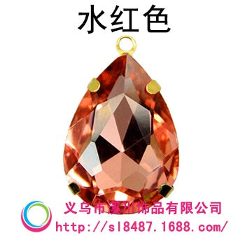 Water Drop Glass Claw Rhinestones with Hole Hand Seam Rhinestones Gold Single Hanging Claw Rhinestones DIY Jewelry Clothing Accessories