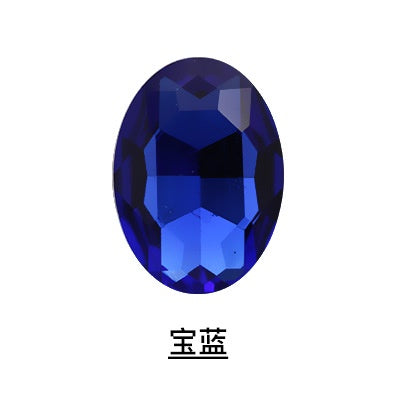 10pcs Large size naked rhinestones 18*25mm 20*30mm Oval Shape Fancy Glass Crystal Rhinestones for DIY Clothing Decoration