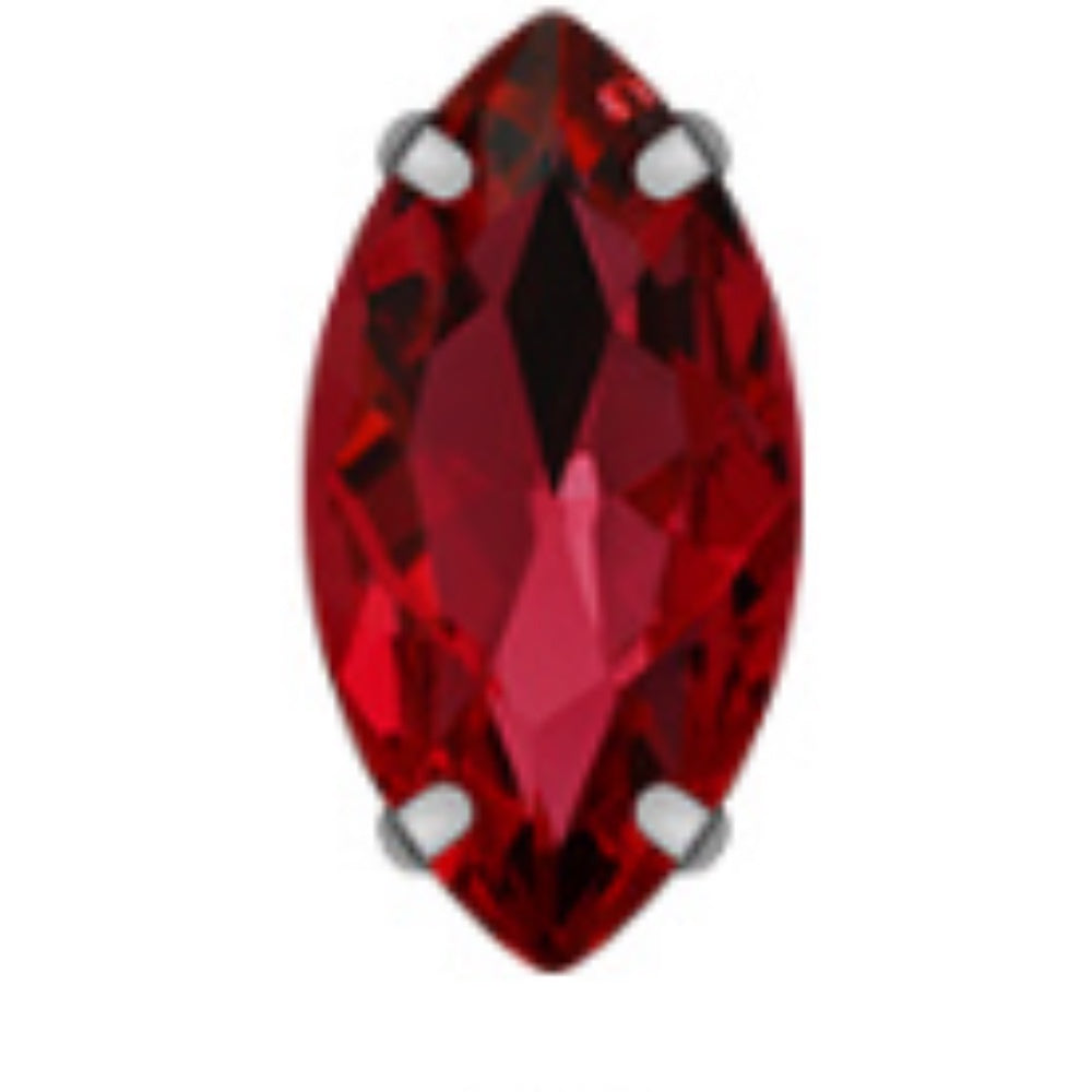 Hot Sell 6*12mm 7*15mm Navette Horse Eye Shape Crystal Rhinestone with Silver Bottom for Sew on Clothing Accessories