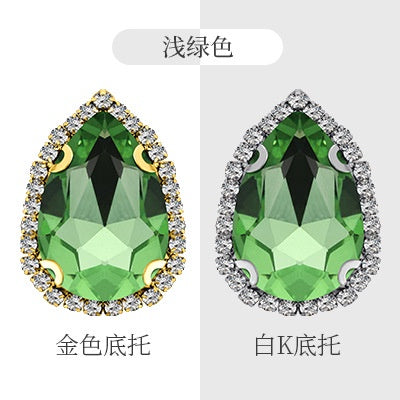 10×14mm Drop Claw Rhinestones Crystal Buckle Claw Rhinestones Girdle Edge Claw Chain Diy Headdress Hair Accessories Footwear Clothing Accessories