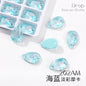 7 * 12Mm/10 * 14mm water drop glass buckle flat bottom double hole rhinestone hand sewn crystal stone AB color flat buckle wedding accessories