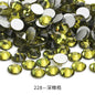 288pcs/6mm Flat Round Nail Rhinestone DIY Phone Case Accessories Rhinestone Stick Crystal