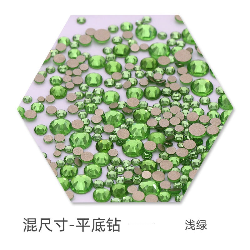 Size Size Mixed Nail Rhinestone International Trade A Flat Glass Crystal Mobile Phone Diy Stick Rhinestone Violent Bear Stick