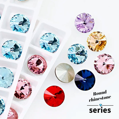 10/12mm Round Shape Crystal Rhinestones Crystal for Clothing Accessories Jewelry Making