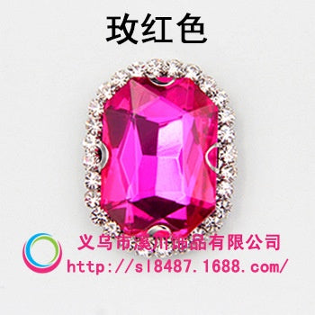 10pcs 8*10mm Octagon Shape  Crystal Rhinestone with Sliver/Gold Bottom Hand Sewn Rhinestone DIY  Phone Case Clothing Accessories Materials