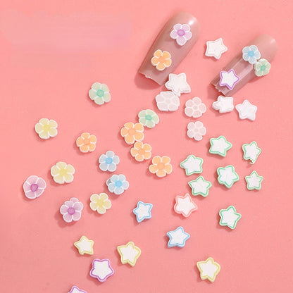Glow-in-the-dark Polymer Clay Nail Patch Fluorescent Slice Nail Jewelry Plum Slice Diy Slime Filling Material