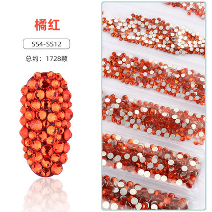 1.5-3.2mm Mixed Nail Rhinestone Small Size Mixed Size Glass Rhinestone Colorful Diamond Mixed Nail Crystal
