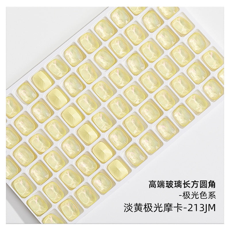 10mm  10pcs Nail Rhinrhinea High-end Tip Bottom Rhinrhinea  Rectangular Round Corner Diy Accessories Materials