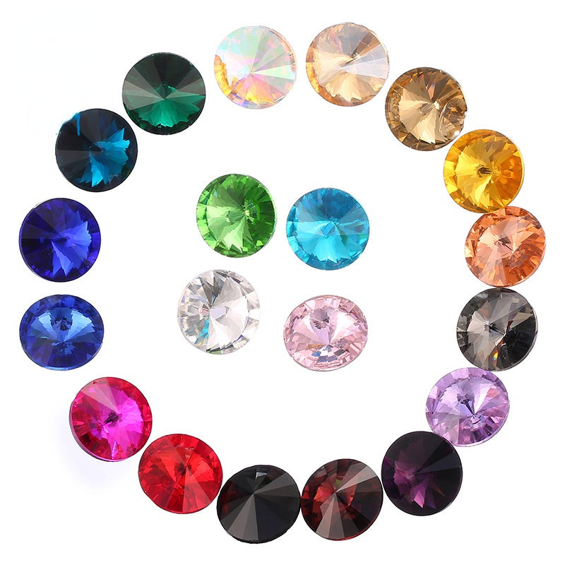 16/18mm Round Shape Crystal Strass Applique Rhinestones For Hair Clothes Sewing On Clothing
