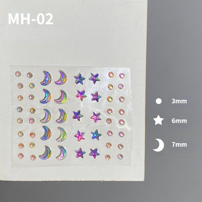 Butterfly Rhinestone Tear Eye Paste Pearl Glue Eyebrow Paste Eye Paste Forehead Face Paste Rhinestone Resin Gem Nail DIY