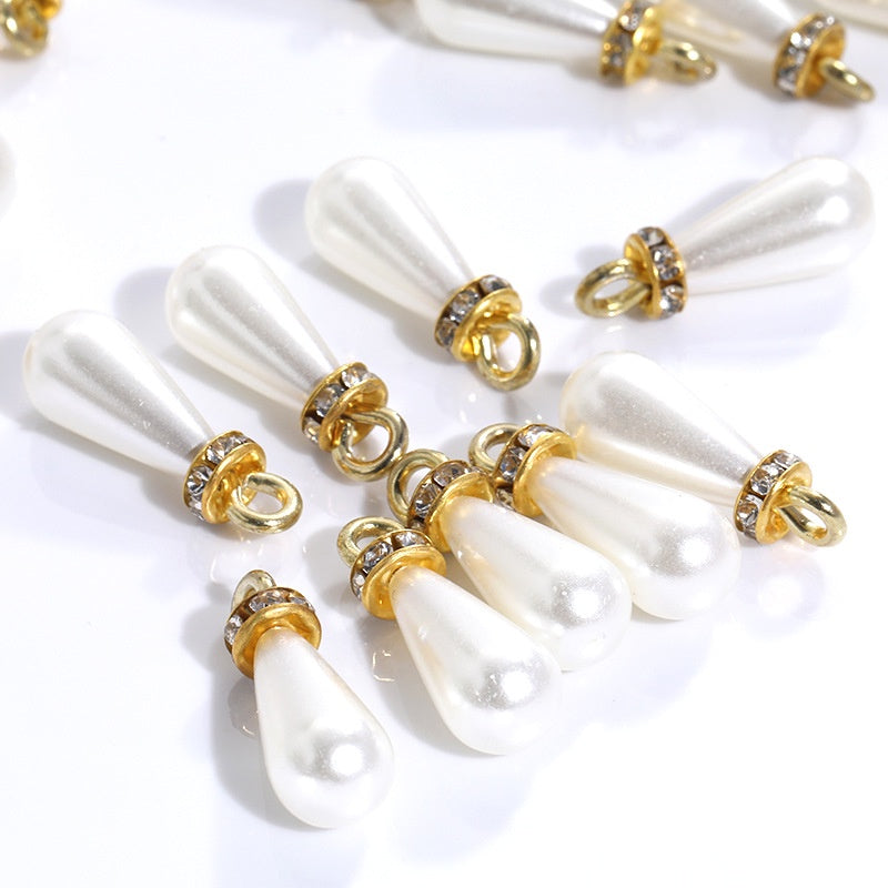 ABS Drop High Shine Pearl Hanging Diamond Earrings Accessories Diy Necklace String Chain Accessories