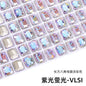 10pcs Pointy Bottoming Nail Rhinestone Rectangular Octagonal Coating Electroplating Light Color Crystal Shaped Glass Rhinestone Diy Clothing Case and Bag Accessories