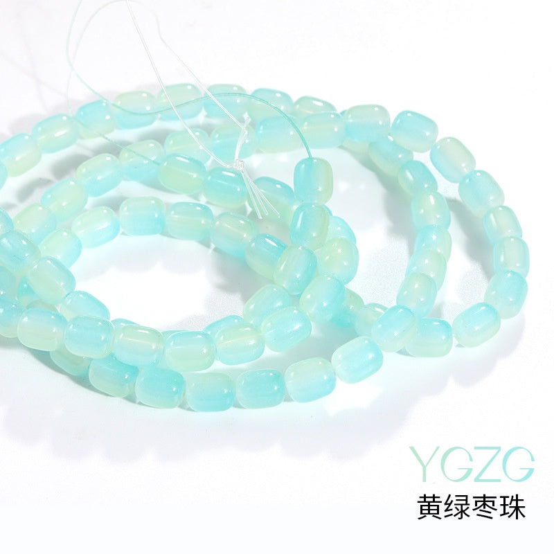 Two-color Date Bead Handmade Loose Bead Through Hole Bead DIY Bracelet Necklace Accessories